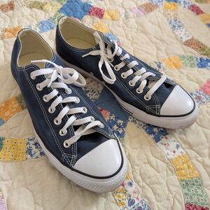 Converse Navy Blue and White Sneakers